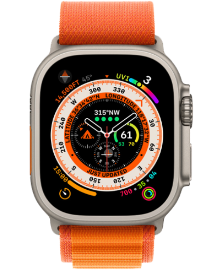 Mynd af Apple Watch Ultra Appelsínugult / Small