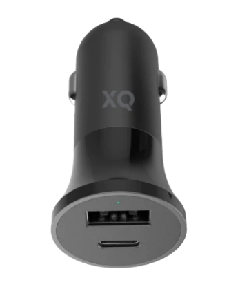 Picture of XQISIT Dual Port USB & USB C 27W Car Charger