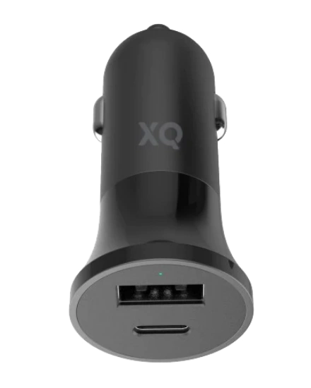 Picture of XQISIT Dual Port USB & USB C 27W Car Charger